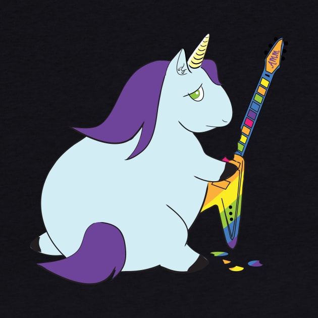 Chubby Unicorn Bites Rainbow Guitar by A Magical Mess